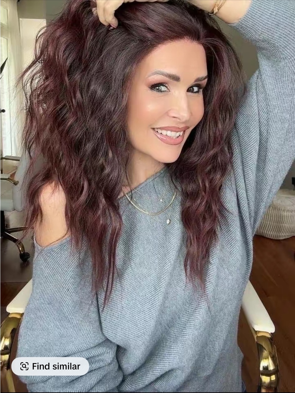 Aisoms Starla Wavy Lace Front Wig in Deep Burgundy - NWT